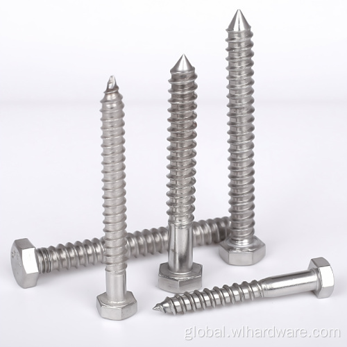 Stainless 304 Lag Bolts Hexagon Head Tapping Screws